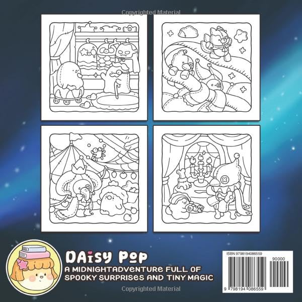 Patchwork Magic Coloring Book: Cute & Spooky Fantasy Coloring Pages featuring Adorable Toy Characters in Whimsical Adventures, Cozy Storybook Scenes, Magical Illustrations for Relaxation image 3