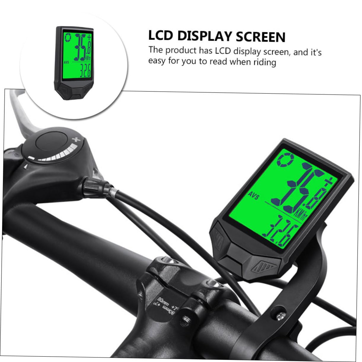 BESPORTBLE 1pezzi Contachilometri Per Retroilluminazione Odometro Wireless Per Ciclisti Condizioni Meteorologiche