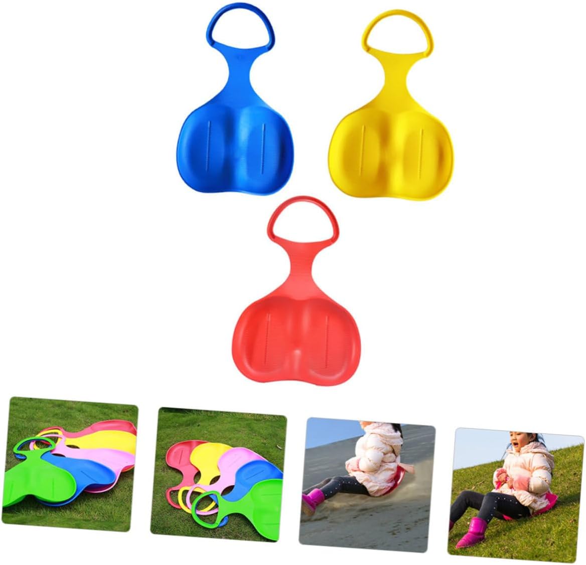 Snow Grass Sand Board Set Boys and Girls Sleds Bum Slider for Family Skiing Random