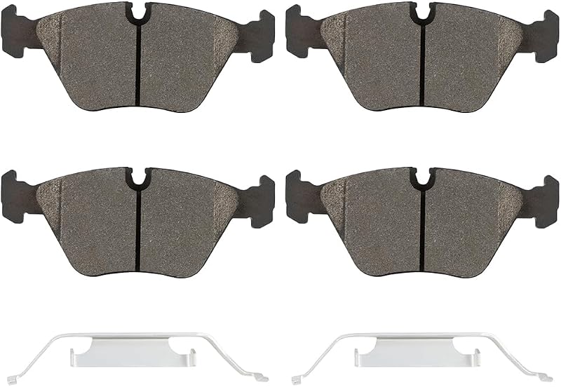 Pastilhas de freio dianteiras cerâmicas SCITOO D946-7592 para BMW – Jogo com 4 unidades