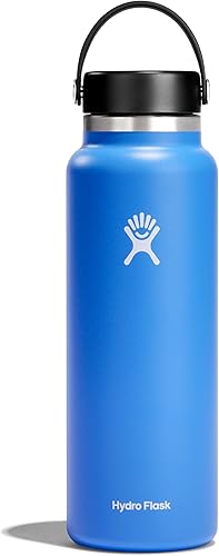 Miniatura 76 de Hydro Flask - Botella de agua de acero inoxidable aislada - Boca ancha con tapa flexible, sin derrame, a prueba de fugas y recargable de 40 oz