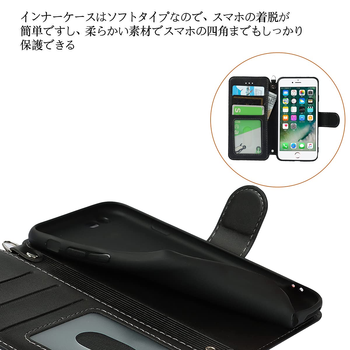 Amazon.co.jp: iphone6splus ケース 手帳型 iphone6 plus ケース 