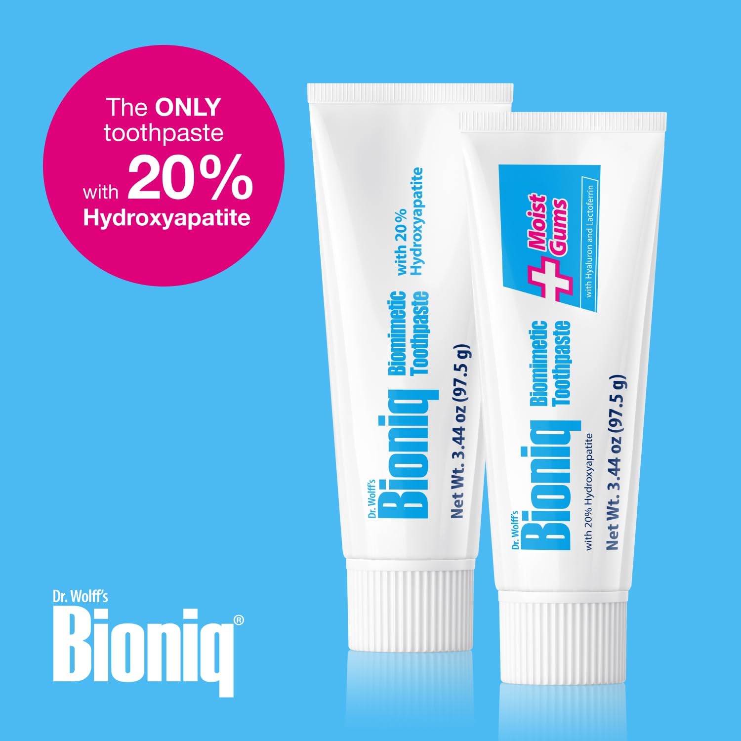 Bioniq Classic Fluoride Free Toothpaste with 20% Hydroxyapatite, Clinically Tested for Sensitive Teeth, Expert Enamel and Gum Care with Mint Flavor, Daily Use - 3.44 oz 3 Pack Family Value Size - Image 9