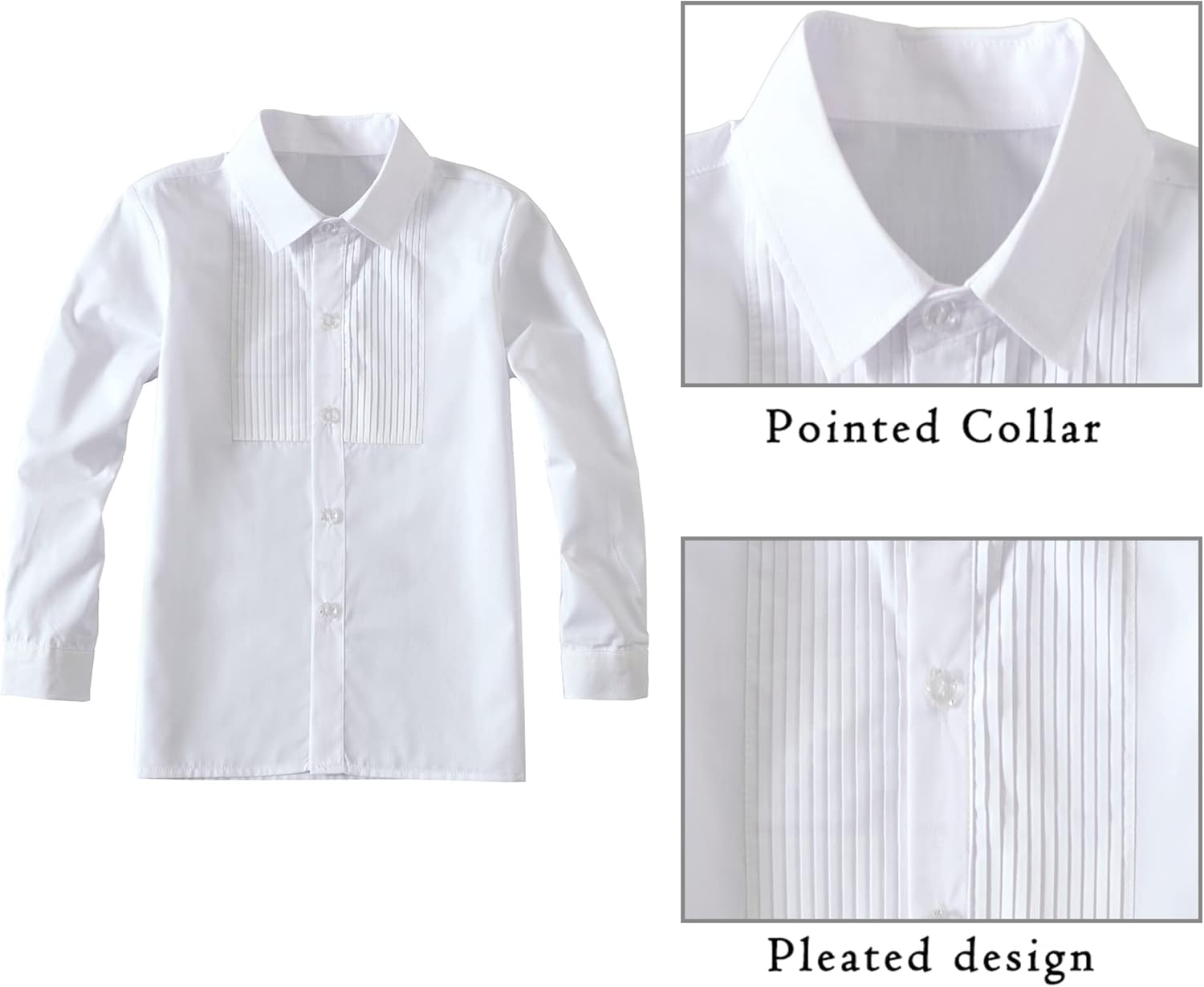 Vipking Suit for Kids Tuxedo Vest and Pants Set Toddler Boy Wedding Outfit Formal Dresswear 5T, 4pc Black - Image 5