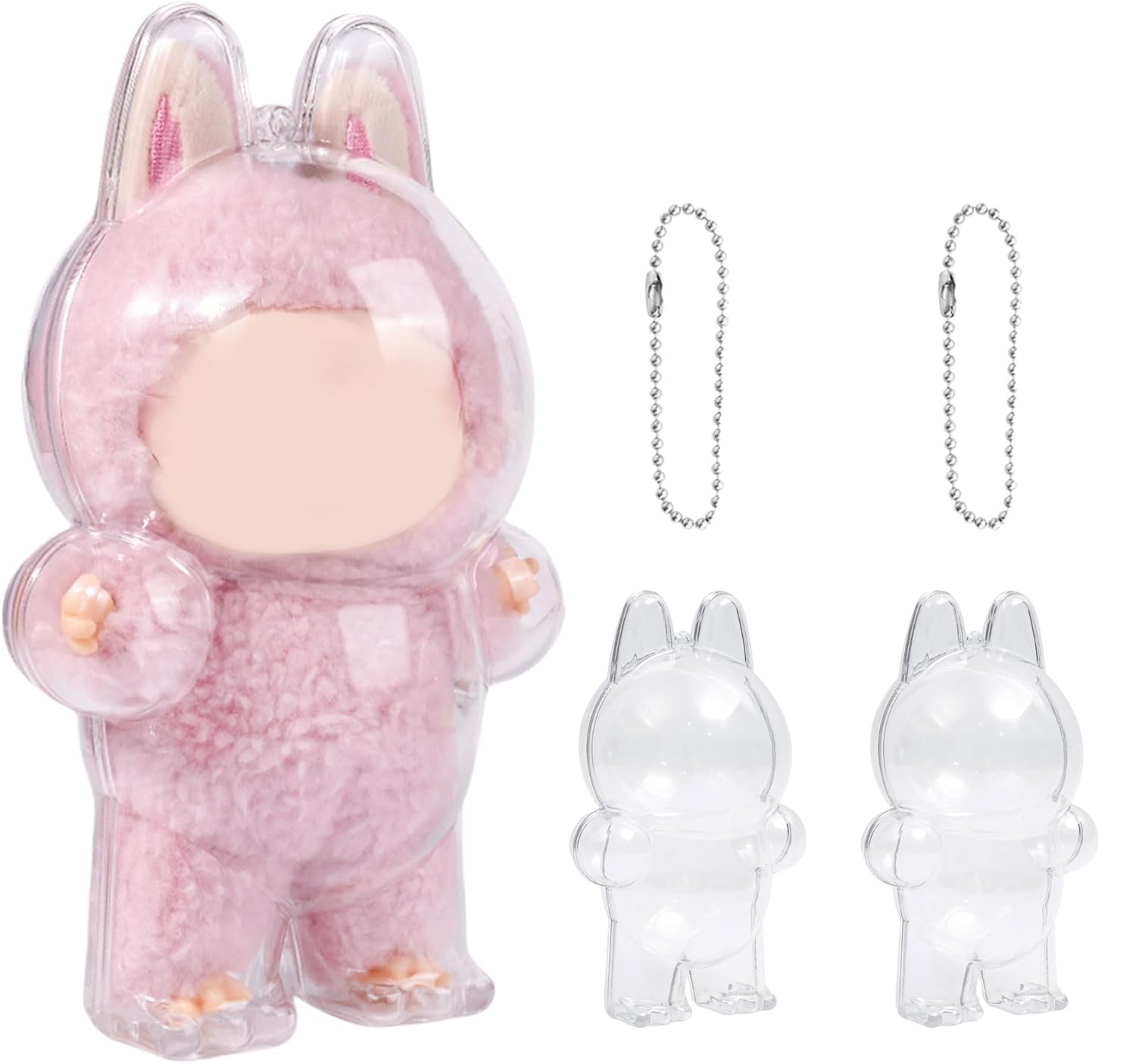 『翌日配達』LABUBU に適合する ケース 透明 クリアカバー ラブブ ケース 透明 立ち姿＆お座り姿対応 便利に携帯 収納＆保護用 薄型軽量 アクリルディスプレイケース 落下 汚れ 紛失防止 ラブブ Big Into Energy 用/Exciting Macaron シリーズ 用 (立ち姿-2 個入り)