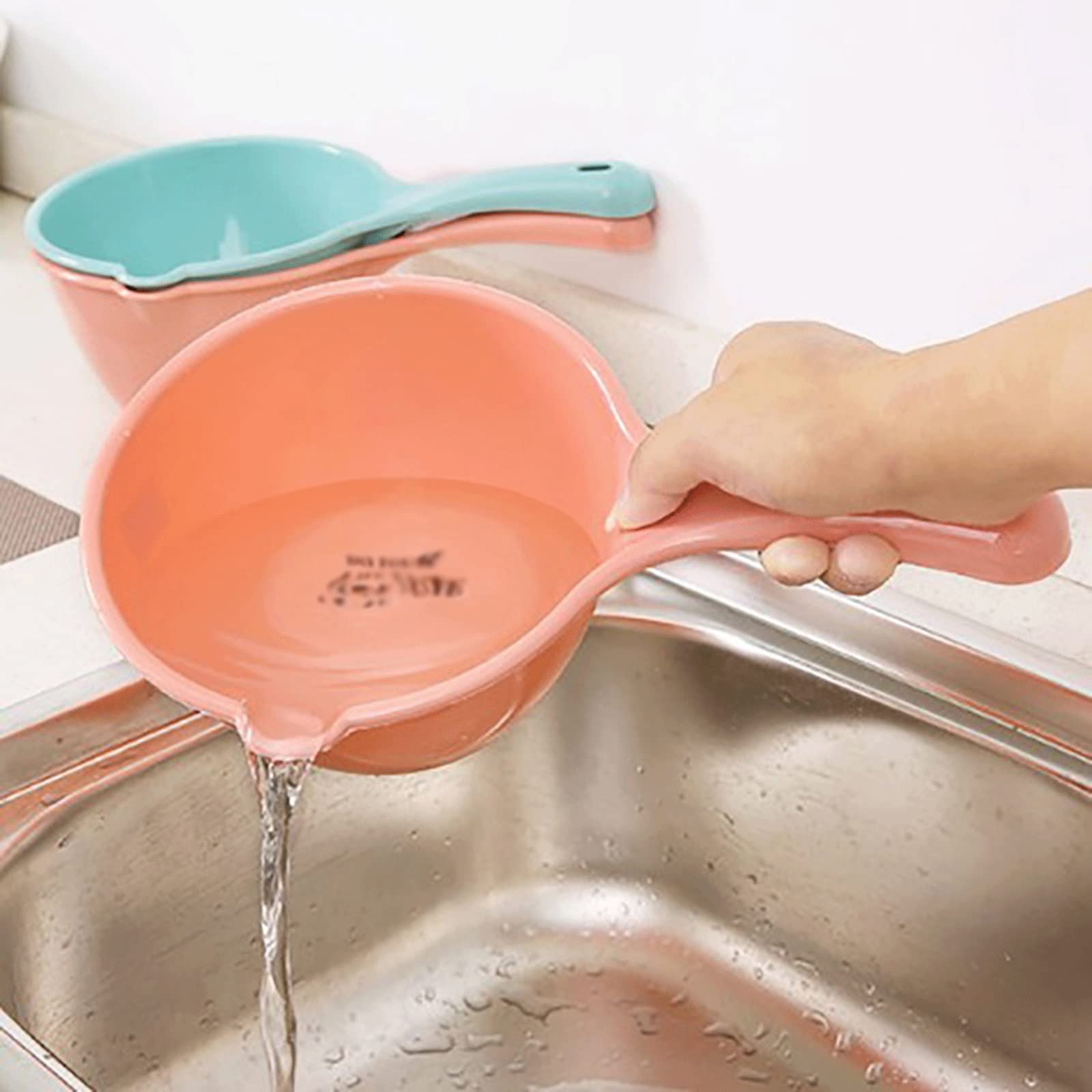 Plastikowe miarki do wody miarka do kąpieli mycie włosów gruby długi uchwyt narzędzie gotowanie kuchnia miarka wody 2 szt