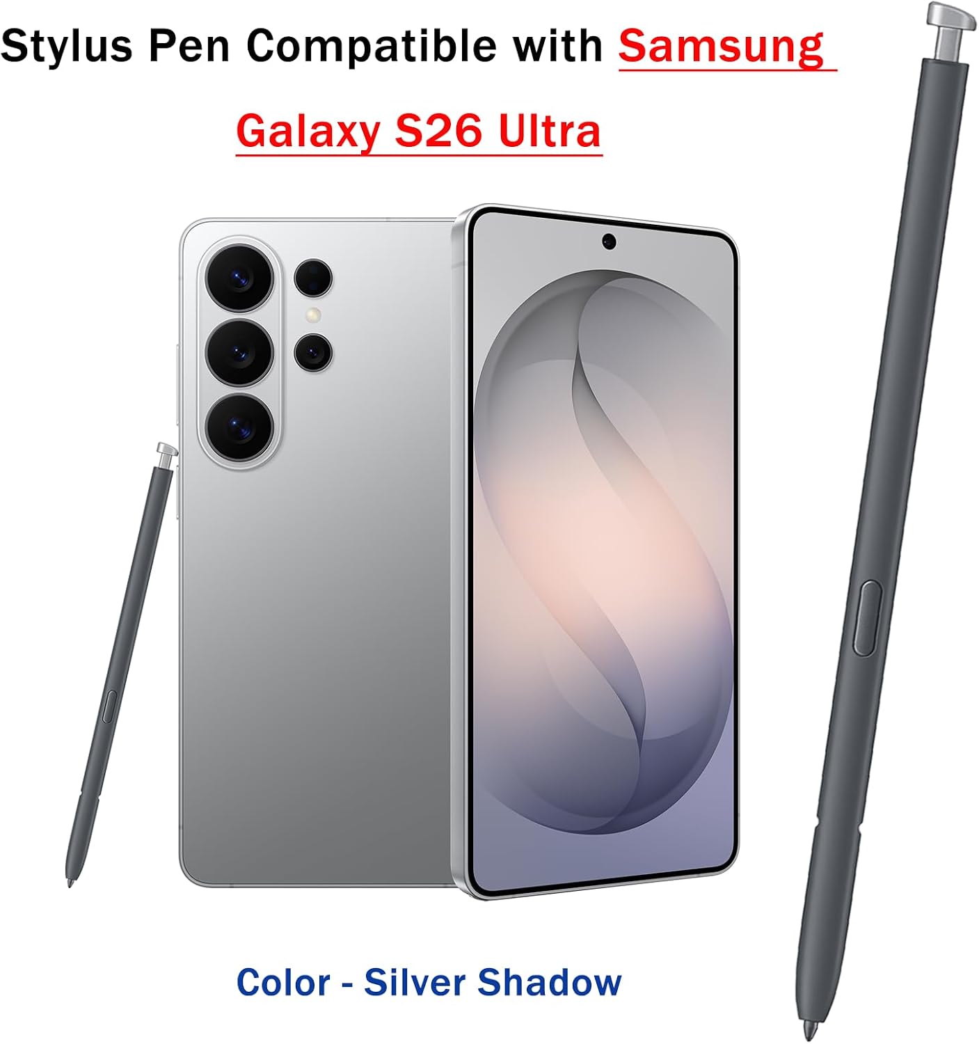 S26 Ultra S Pen Replacement for Samsung Galaxy S26 Ultra Pen,Silver Shadow image 2