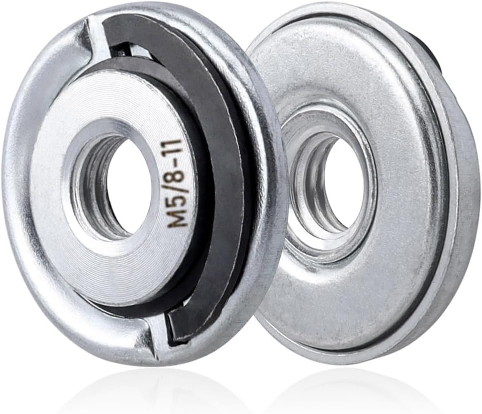 2Pcs Quick Change Angle Grinder Flange Nuts 5/8-11 Grinder Nut Replacement Lock Nuts Grinder Locking Nuts