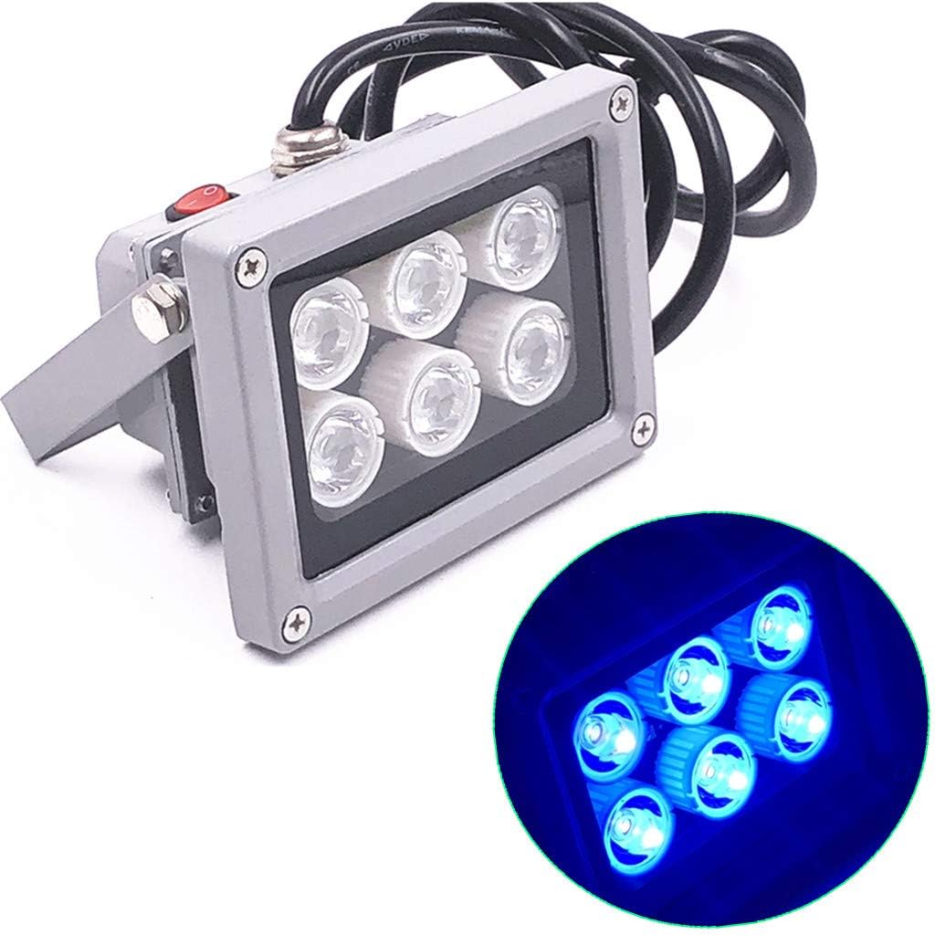 6-LED UV Lamp for Curing LOCA UV Glue 6W UV Ultra Violet High Power LED Light for Curing Glue (Gry) Application for Plant Growth, Aquarium, Fishing (Grey)