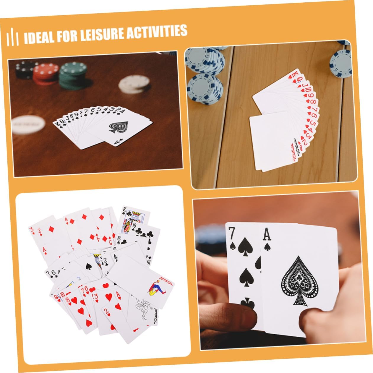 YARNOW 2sets Poker Accessories Poker Themed Party Decorations Make Your Own Cards Blank Cards DIY