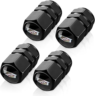 Car Wheel Air Cover Exterior Accessory Tire Stem Valve Caps Dust Cover Black Metal Tyre Valve Stem Cap Accessories for Cadillac XT4 XT5 XT6 Escalade CT5 CTS XTS CT6 ATS