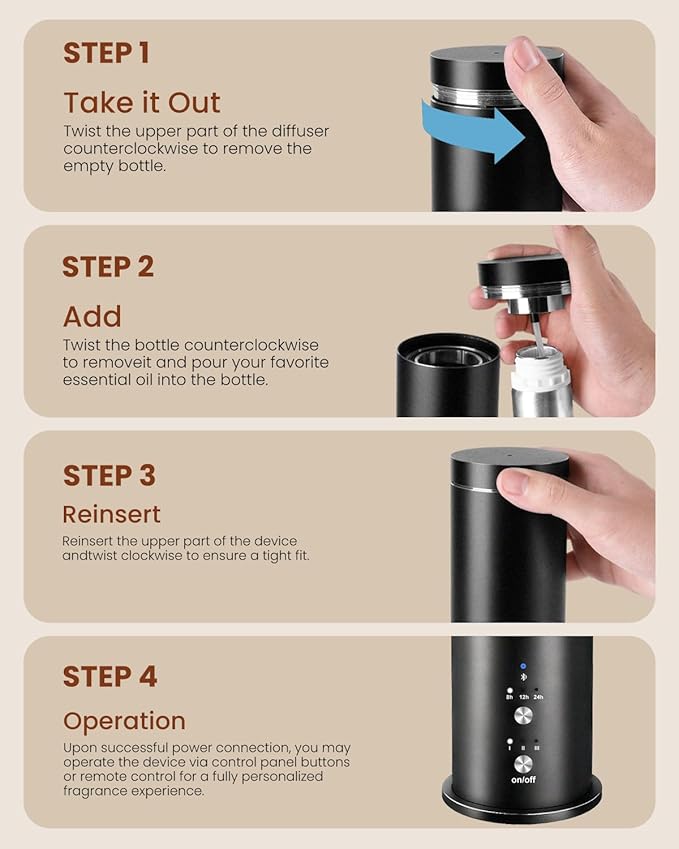 Difusor de Aceites Esenciales sin Agua WEKELL para Habitaciones Grandes, 1000 Pies² miniatura 6