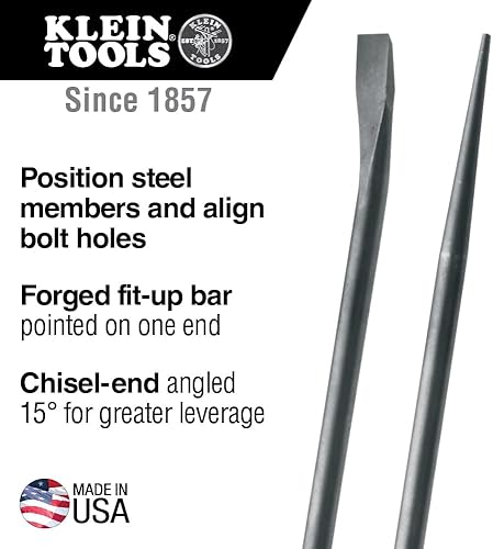 Miniatura 2 de Klein Tools 3245 Barra de conexión redonda de 34 pulgadas x 30 pulgadas, fabricada en Estados Unidos, barra de manga para alinear, hacer palanca y