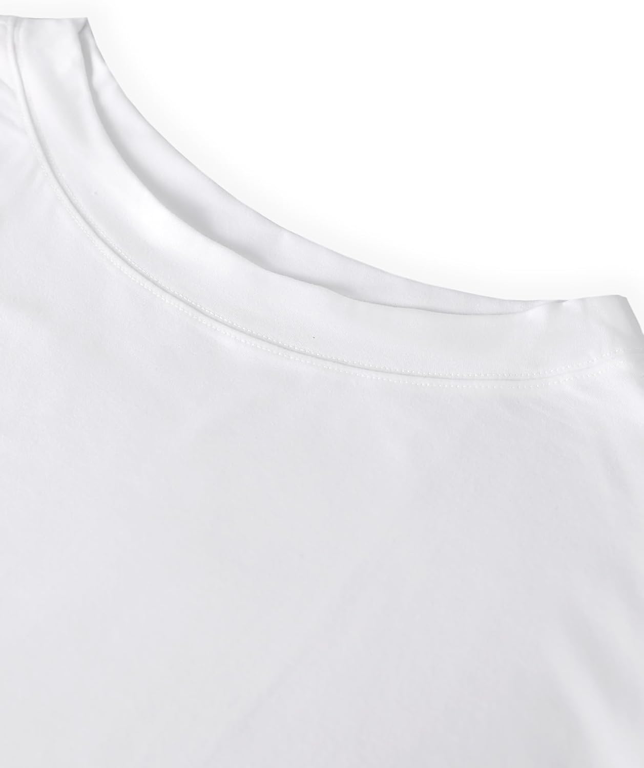 Remidoo Women's Off The Shoulder T Shirt Casual Loose Fit Curved Hem Short Sleeve Tee Tops - Image 3