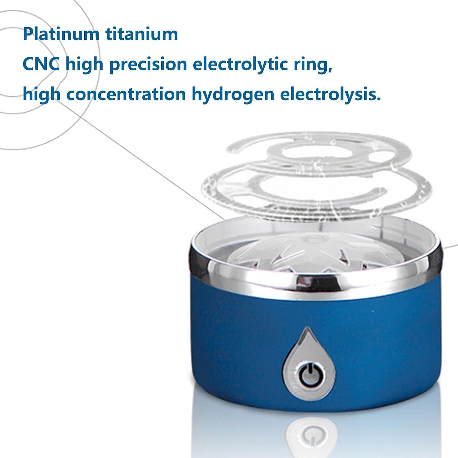 Portable 420ML Hydrogen Rich Water Bottle, Hydrogen Water Generator Ionizer with Advanced Platinum Titanium Electrolysis, 3-Minute Quick Electrolysis Up to 800PPB for Home, Office and Daily Travel