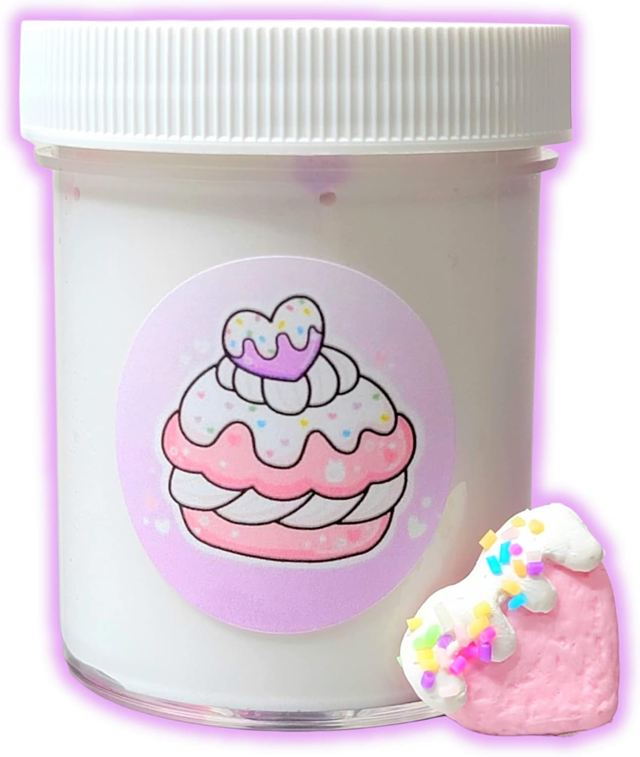 Kawaii Cream Butter Slime for Kids Age 8+ – 4oz Scented Sugar Cookie Slime with Heart Cookie Charm – Soft Stretchy Stress Relief Toy for Girls & Boys – Hoshimi Slimes