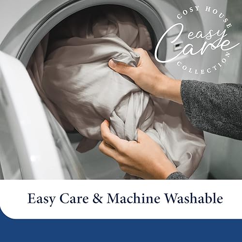 Miniatura 7 de Cosy House Collection Juego de sábanas de 100% rayón derivado de bambú, juego de sábanas refrescante, transpirable, suave y sedoso de 4 piezas con