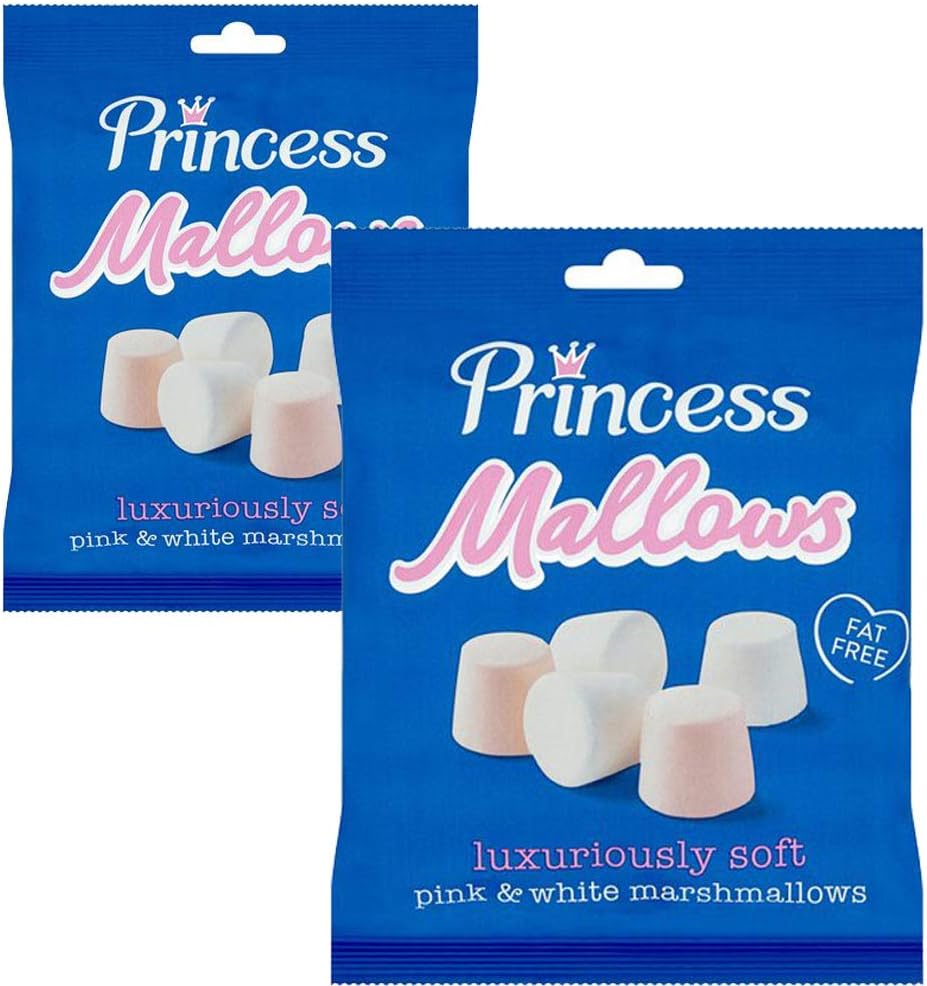 Princess Mallows Marshmallows Pink and White 2 x 190g