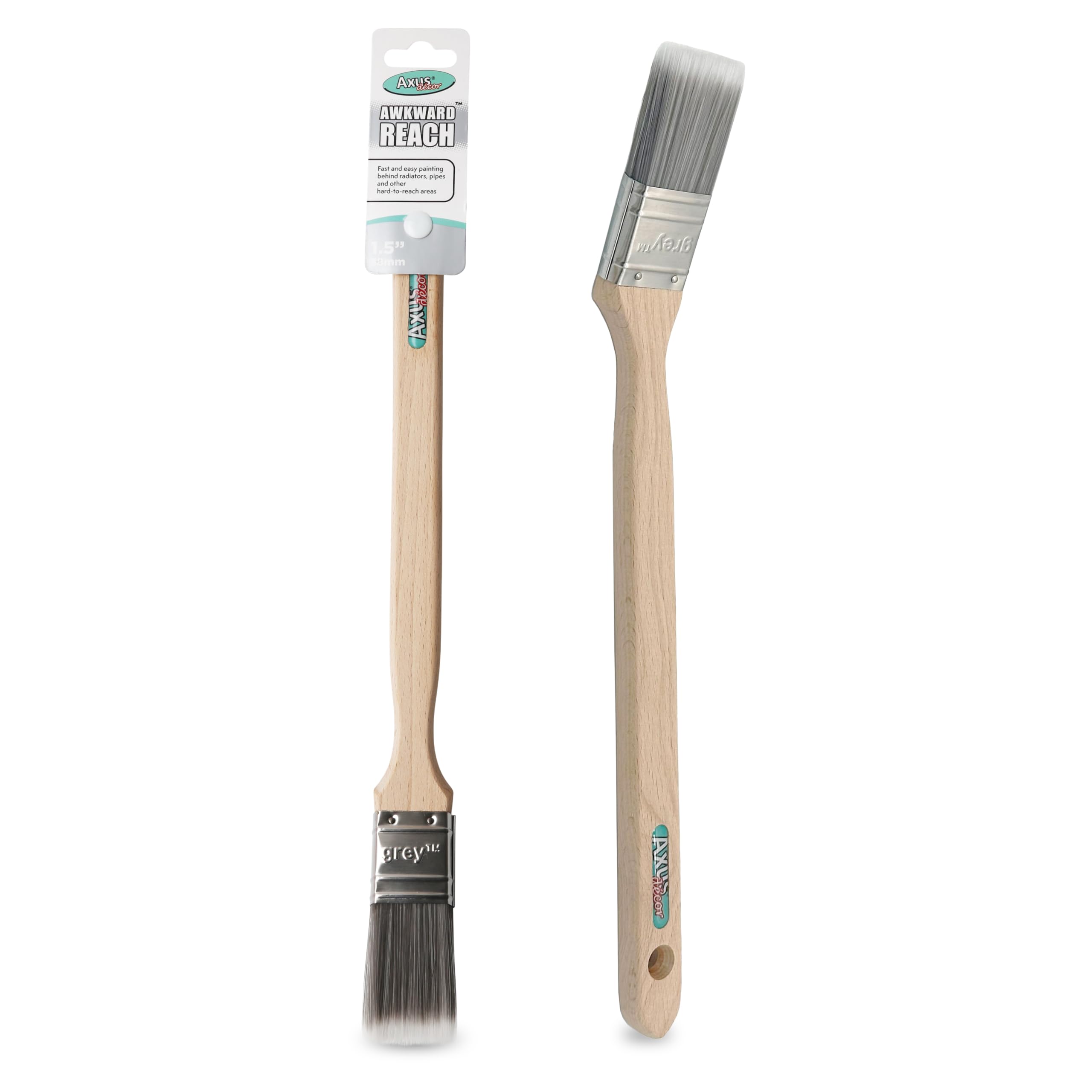 Axus Décor AXU/BG15R grey series Awkward Reach Paint Brush, 1.5" (38mm)
