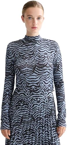 Scotch & Soda All Over Printed Slim-fit LS T-Shirt, Camiseta, Mujer, Ikat Feathe