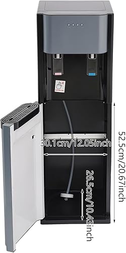 Miniatura 5 de Dispensador de agua de carga inferior, enfriador de agua de 5 galones con 3 ajustes de temperatura, dispensador de agua con funciones de calefacción
