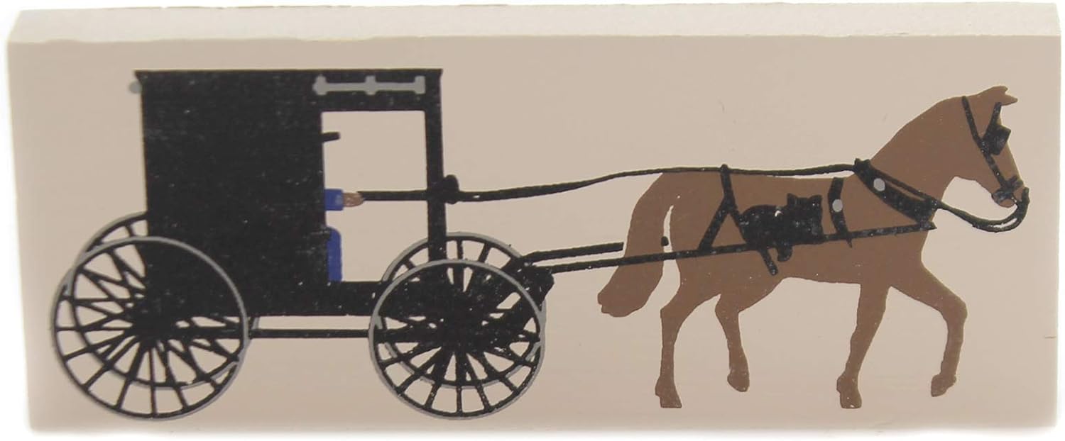 Cats Meow Village Amish Buggy Wood Accessory Horse Buggy