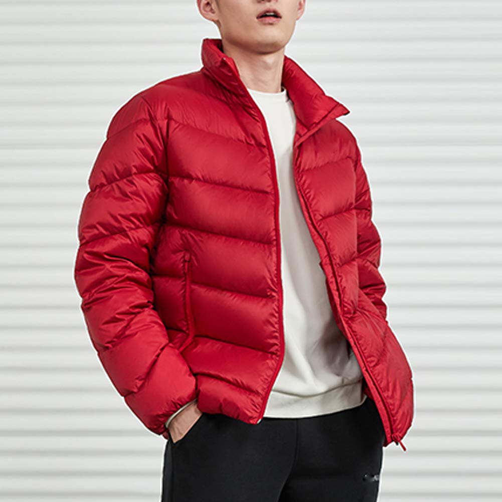 Doudoune Homme Pliable Contenu en Duvet de Canard 100g-150g Garder au Chaud équipement de Montagne Ultra léger pour Unisexe Ski randonnée Sports de Plein air Col Montant Rouge Bleu S-3XL