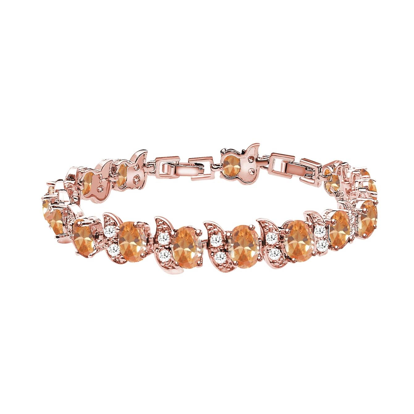 LMXXVJ Fashion Tennis Bracelet Created Emerald White Gold Plated Charm Bracelet Gifts Jewelry for Women