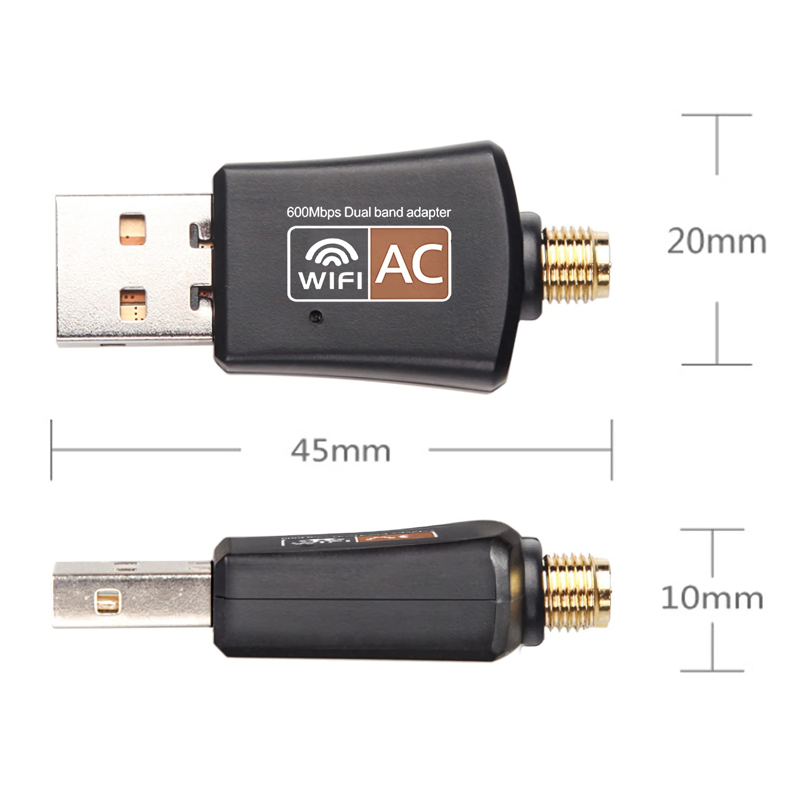 Amazon | 10Gtek 600Mbps 無線 USB Wifi アダプター 無線LAN子機 外部
