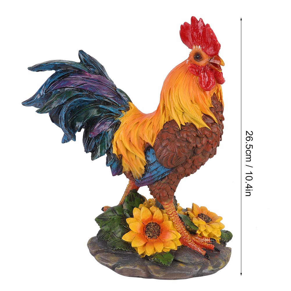 Kuuleyn Statue e Sculture di Gallo, Statua Decorativa per Esterni di Gallo in Piedi, Scultura Arte Artigianato Ornamento, Decorazione del Giardino del Cortile di casa