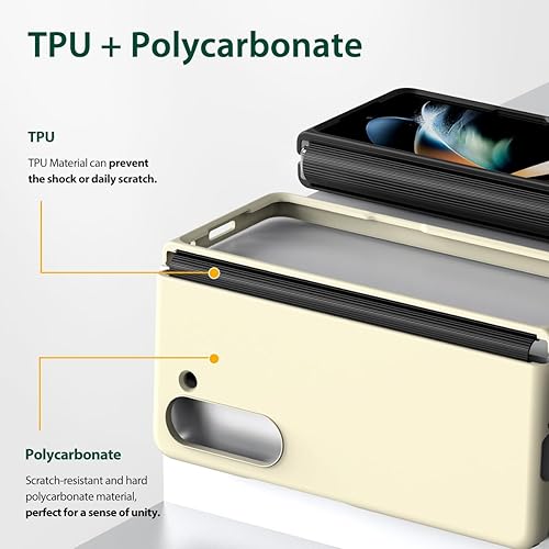 Miniatura 6 de Araree Aero Flex - Funda para Galaxy Z Fold 5 con protección de bisagra, funda protectora delgada (PC) con protector de bisagra (TPU), compatible