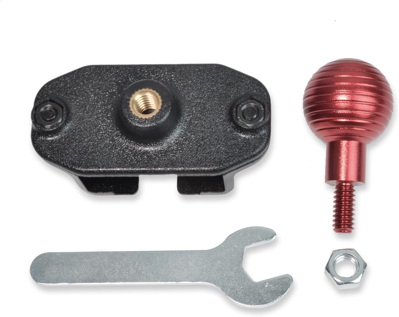 Universal Radio/CB Microphone Bracket, Aluminum 25mm 1" Ball Adapter Compatible with RAM Mounts B Size Double Socket Arm (Black) image 2