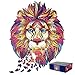 Puzzle Adulte, Animaux Puzzle Bois Jouets Cadeau pour Adultes Enfants Puzzles 500 Pièces, D'anniversaire Cadeau Adultes Adolescents Puzzle en Bois Décompression Jouets Cadeau éducatifs Puzzles Lion