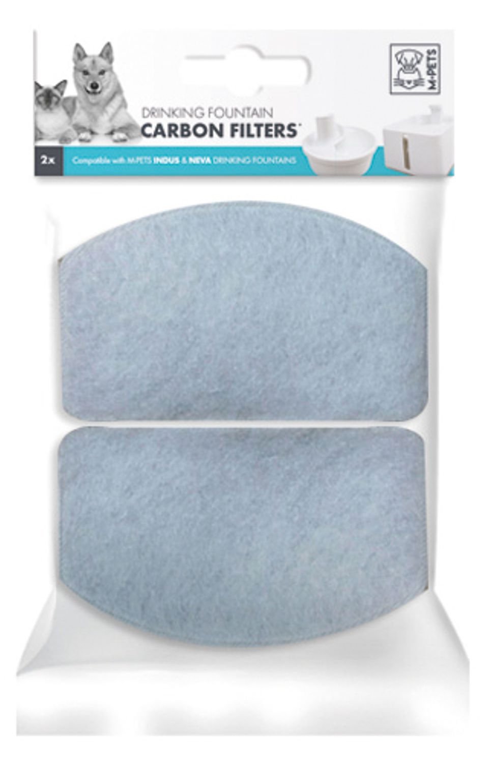 M-PETS 2 x Replacement Filters for INDUS & NEVA Fountain