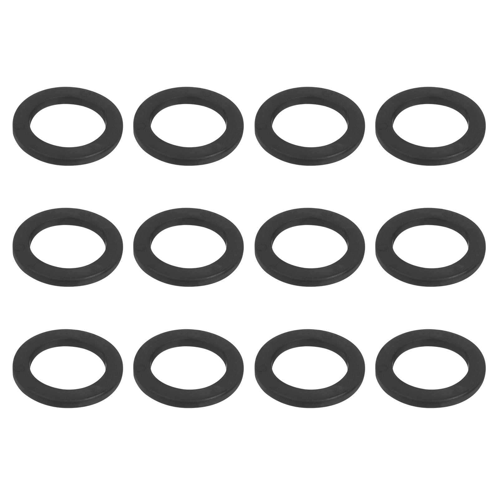YELARXI Dumbbell Washer, Rubber Flat Washer Anti Slip High Elasticity Heavy Duty 1" & 30 Pack & Rubber & Black - Fitting for (1" Standard Barbell - Dumbbell Bar)