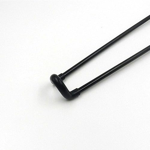 Miniatura 5 de Juego de 4 patas de horquilla de 28 pulgadas, patas de horquilla negras plegables, patas de mesa de café, patas de metal para mesa, patas de