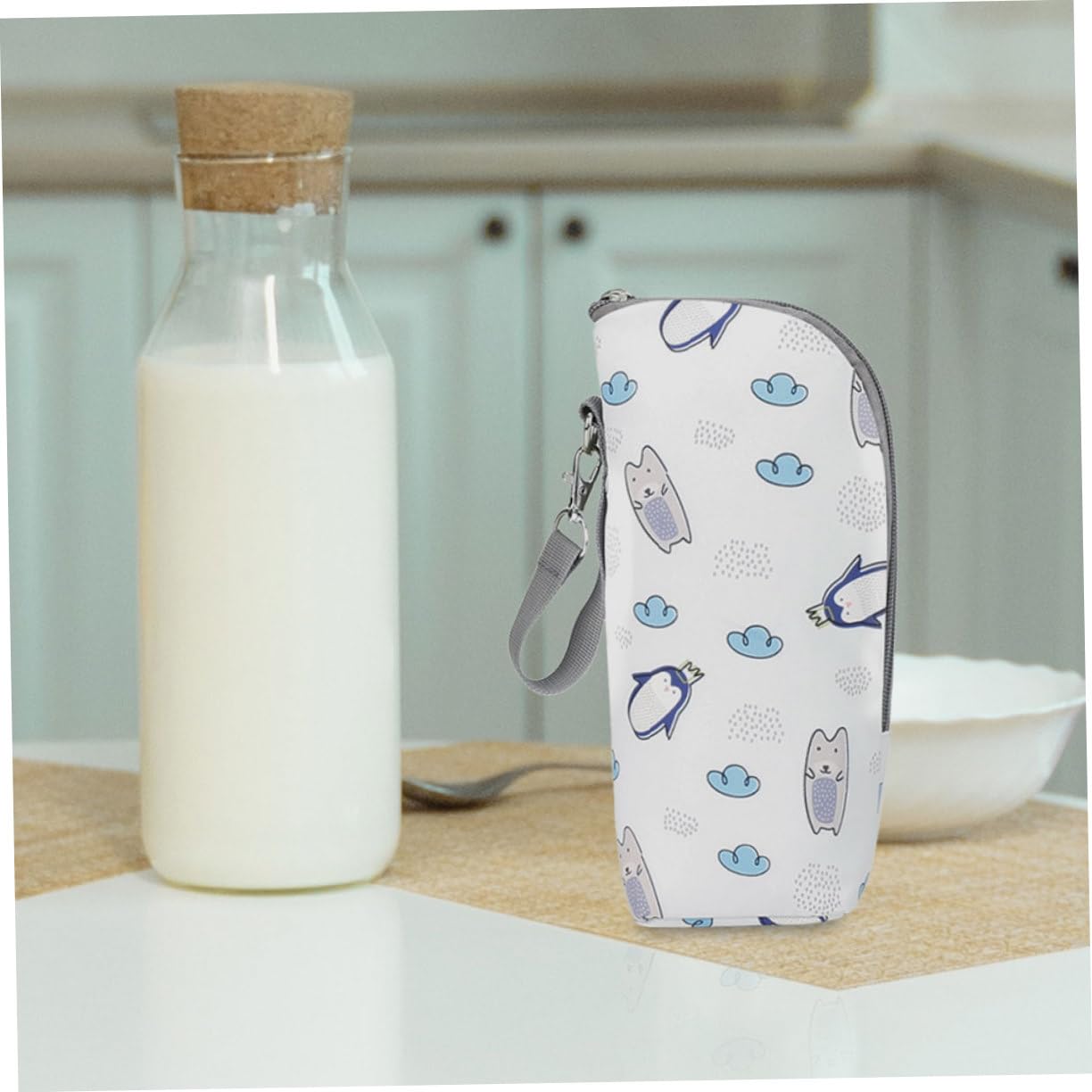Toyvian 6piezas Bolsa Térmica para Biberones Portátil y Aislante para Viajes y Mamás Diseño De Pingüino