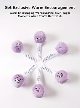 TILLYOU Emotional Support Plush Grapes, Cuddly Funny Stuffed Grapes with Hidden Inspirational Encouraging Message, Positive Support Gifts for Friend Women Men Birthday Graduation