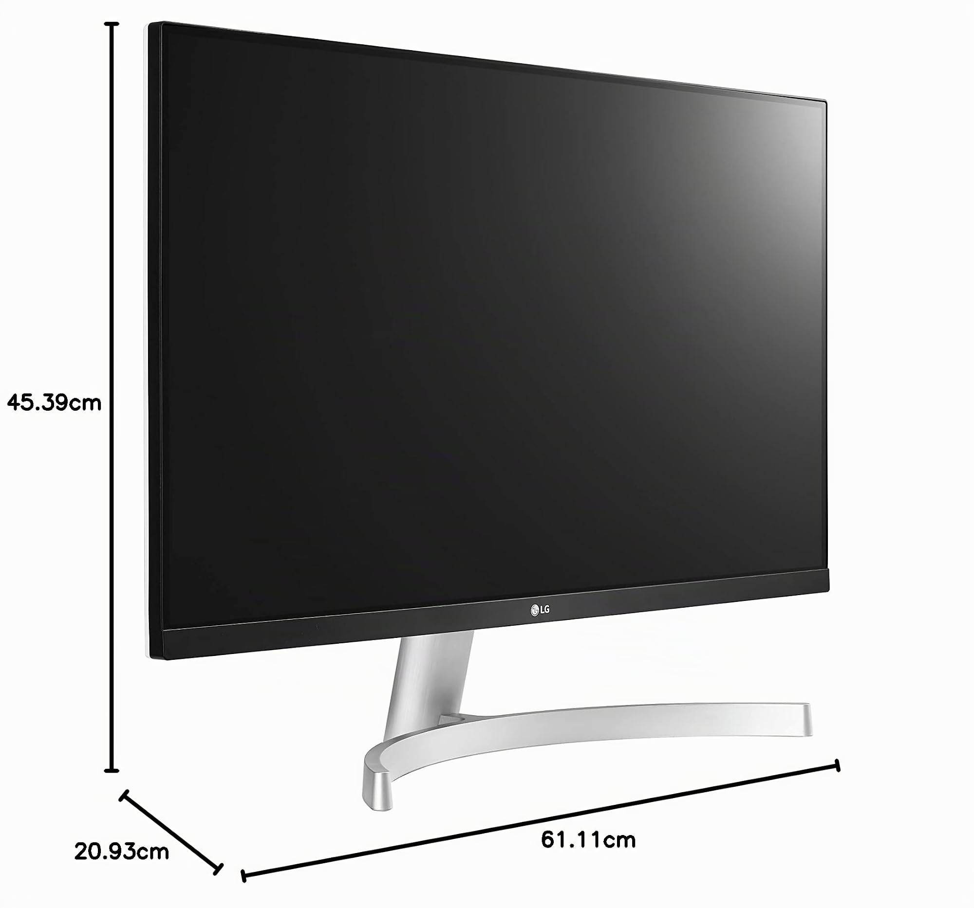 LG 27ML600S Monitor 27" Full HD LED IPS, 1920x1080, 1ms, AMD FreeSync 75Hz, Audio Stereo 10W, 2x HDMI 1.4 (HDCP 1.4), VGA, Uscita Audio, Schermo Antiriflesso, Flicker Safe, Bianco