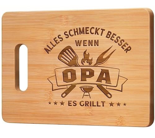 CheriGift Opa Geschenk, Opa Geschenk Geburtstag, Grill Meister Bambus Schneidebrett Geschenke zum Vatertag Weihnachten CheriGift Opa Geschenk, Opa Geschenk Geburtstag, Grill Meister Bambus Schneidebrett Geschenke zum Vatertag Weihnachten