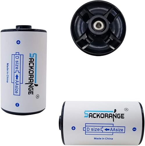 Miniatura 6 de Juego de 10 fundas convertidoras espaciadoras de batería de tamaño AA a C, adaptador de batería de tamaño C para batería recargable