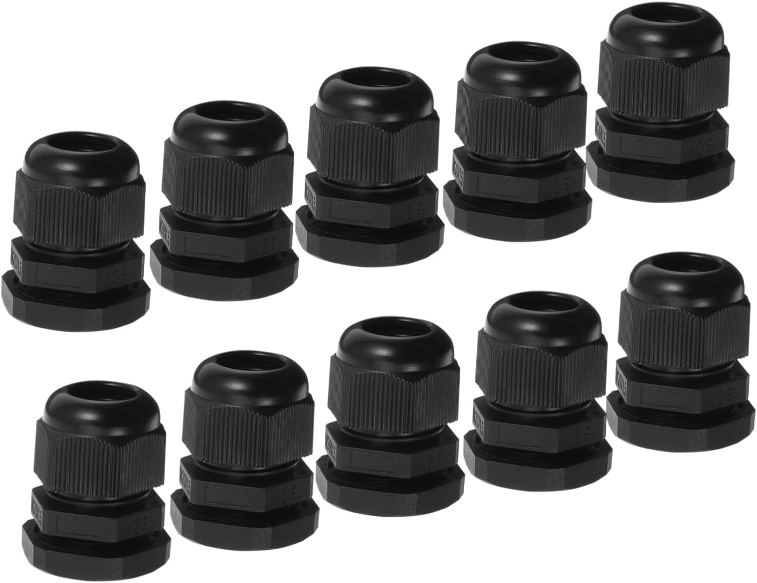 10pcs Cable Glands for Cables Rated Nylon Connectors Weatherproof Joints Wire Protectors for Electrical Appliances and Control Boxes
