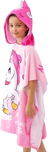 Vista 46 de NovForth Toalla de playa para niños y niñas, toalla de baño con capucha, toalla de piscina para niños pequeños con capucha Dinosaurio