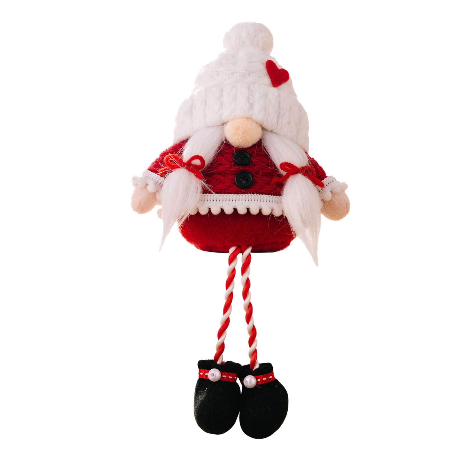 Buxuaaaa Ladies Christmas Plush Decorations Dangle Leg Scandinavian Tomtes Home Tabletop Forests Doll Swedish Gnomes Ornaments Christmas Faceless Doll