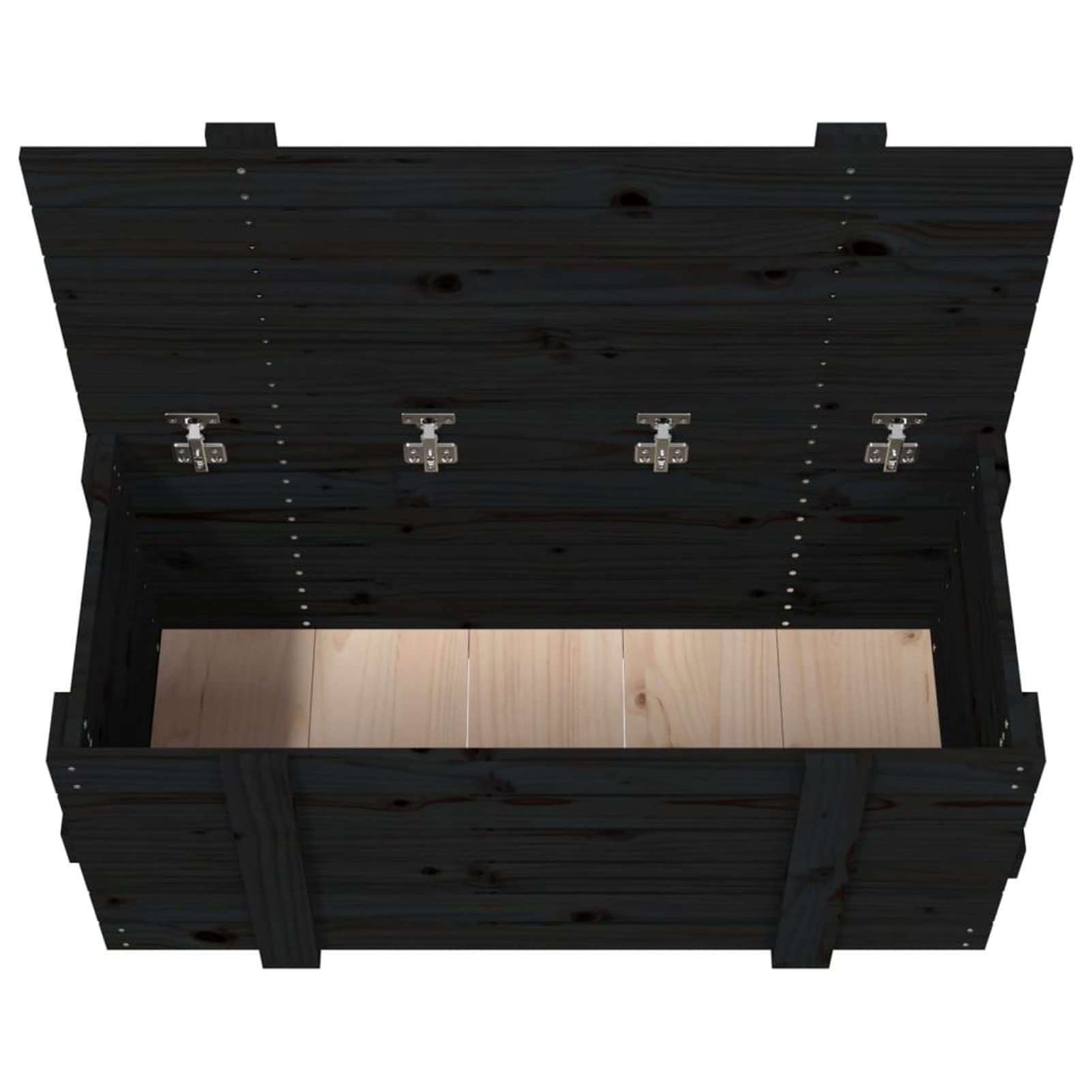 825002 Contenitore Portaoggetti Nero 91x40,5x42 cm Legno Massello Pino Testata in Legno,Testata Letto Matrimoniale Muebles Dormitorio Spalliera Letto Testiere per Letto Matrimoniale