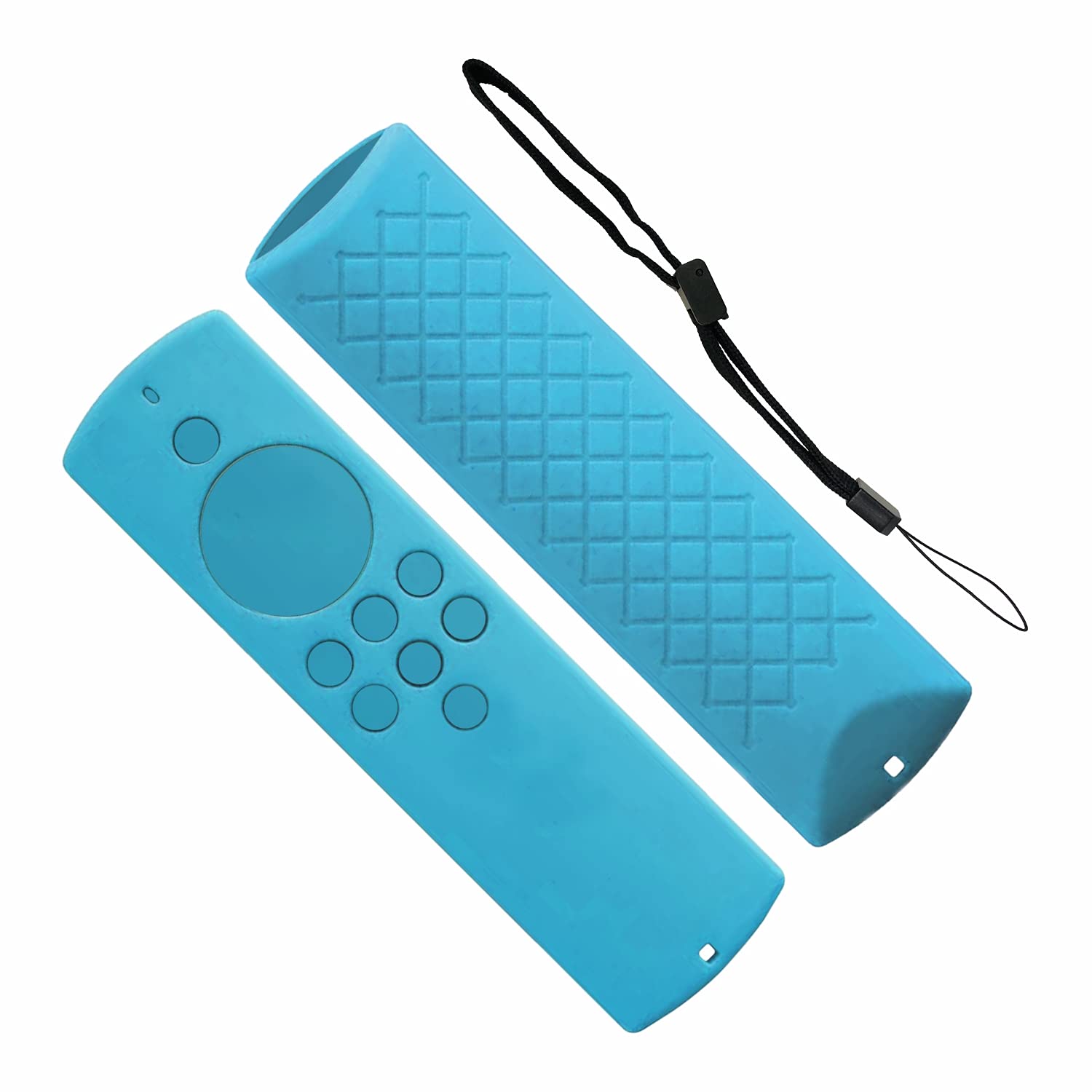 Brain Freezer Shockproof Silicone Remote Case Compatible with Fire TV Stick Lite Anti-Lost with Loop Remote Cover Light Blue (Remote Not Included)