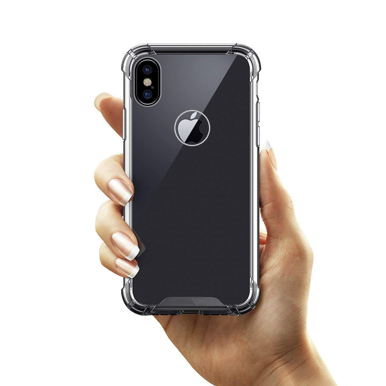 STWG Back Bumper Case Transparent Cover for iPhone X/iPhone Xs