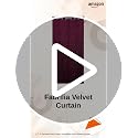 Image of Fabrilia Velvet Eyelet Window Curtain 5 feet Long for Living Room /Bedroom, Wine, Pack of 1 Piece