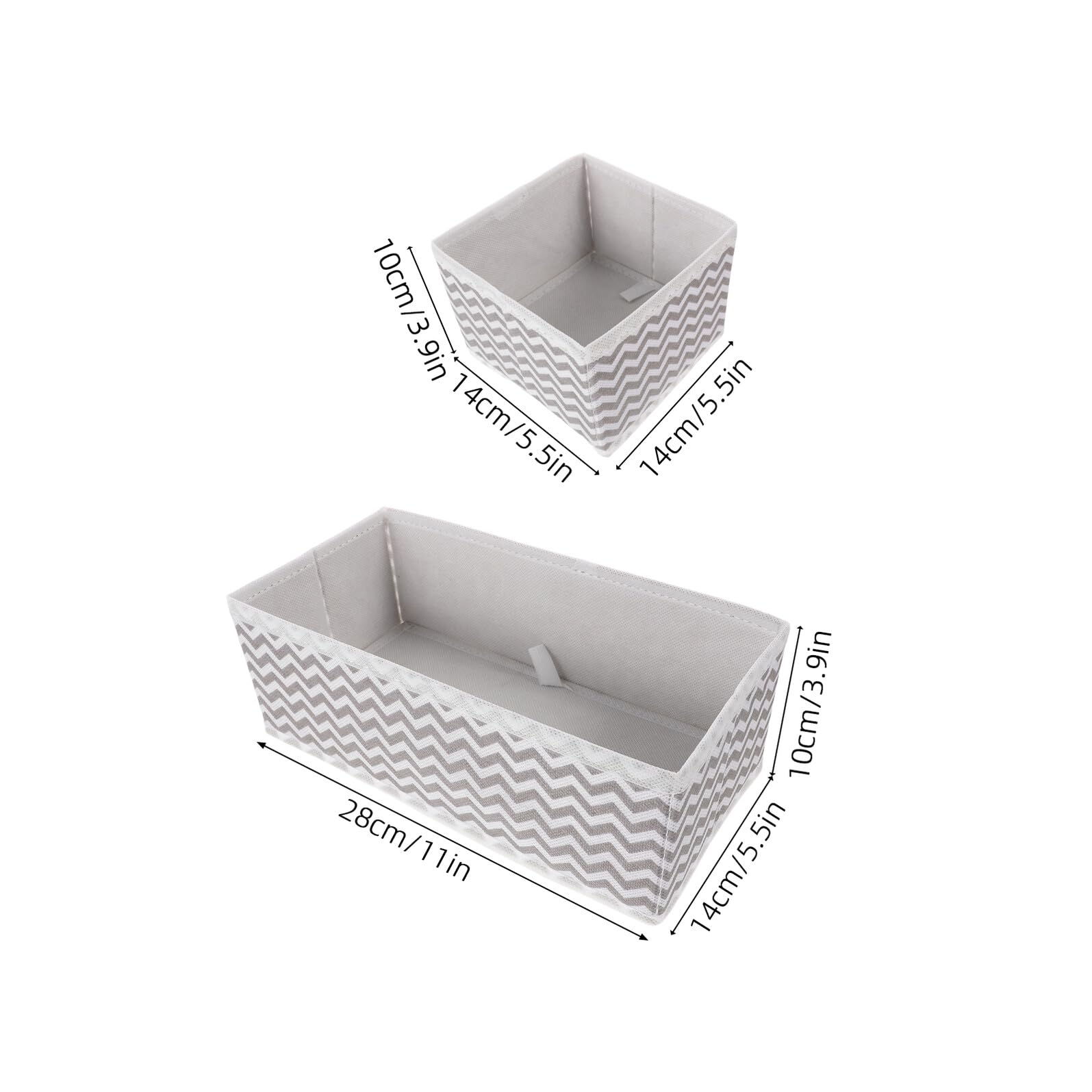 Organizer per Cassetti per Biancheria Intima Non Tessuto Set 12 Pezzi Pieghevoli Divisori per Reggiseni Calzini e Sciarpe Contenitori Robusti per Armadi e Cassetti Soluzione