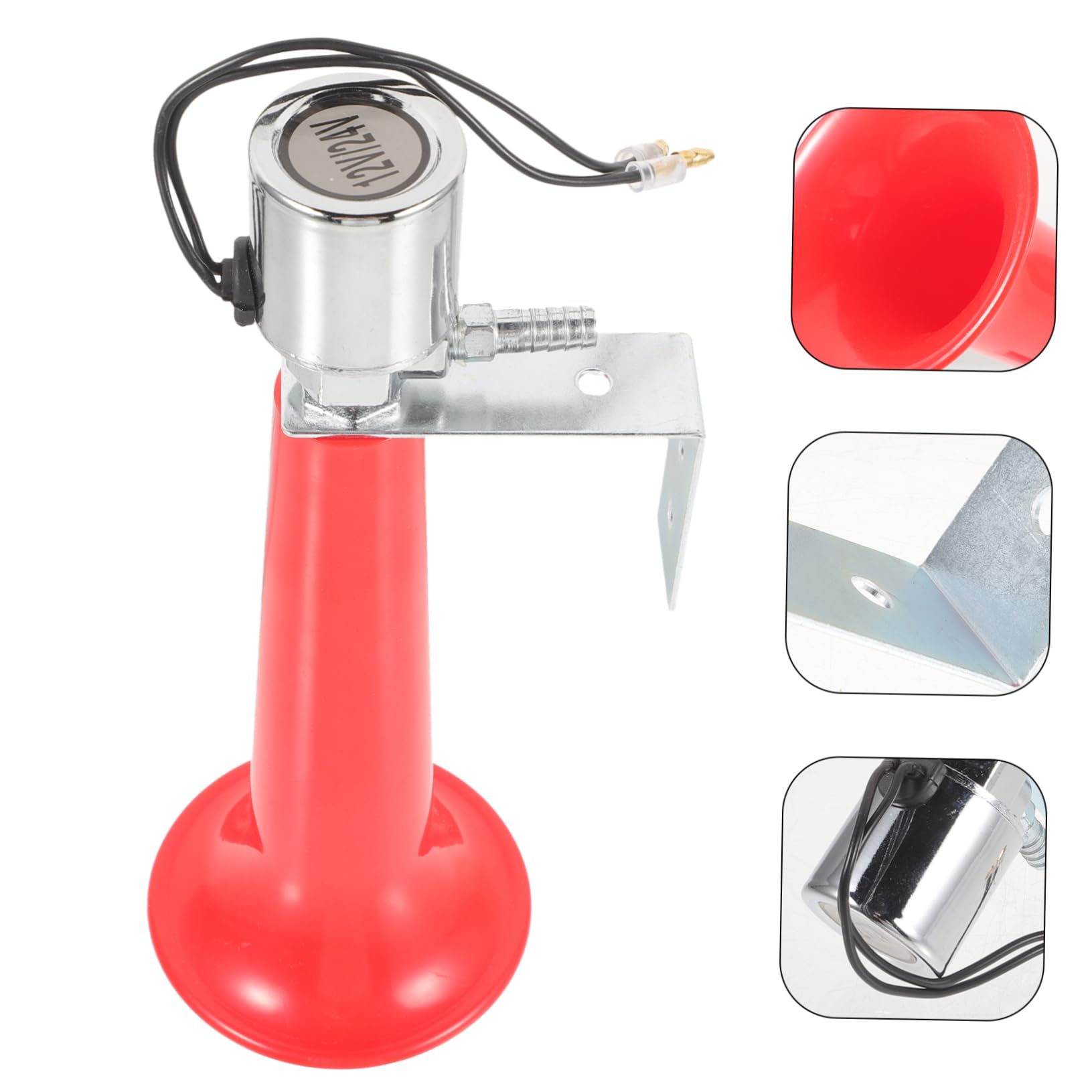 Happyyami Electric Bike Horn Loud Portable Bicycle Air Horn Durable Easy Install for Mountain and Road Bikes for and Communication